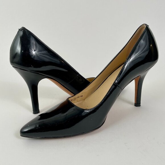 Women's Cole Haan Mckeyla Stiletto Pump, Black Patent Leather, Size 8 - Picture 1 of 10